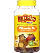 L&#x27;il Critters Vitamin D3 Bone Support Natural Fruit Flavors 190 Gummies