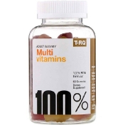 T-RQ Жевательные мультивитамины для взрослых со вкусом вишни лимона и апельсина 60 жевательных таблеток