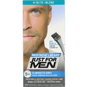 Just for Men Mustache & Beard гель для окрашивания усов и бороды с кисточкой в комплекте оттенок блонд M-10/15 2 шт. по 14 г