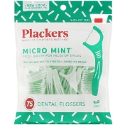 Plackers Micro Mint зубочистки с нитью мята 75 шт.