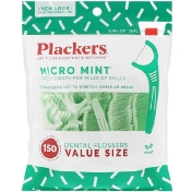 Plackers Micro Mint зубочистки с нитью экономичная упаковка мята 150 шт.