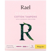 Rael Organic Cotton Tampons with Cardboard Applicators Regular 18 Count