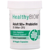 HealthyBiom Adult 50+ Probiotics 25 Billion CFU 30 Veggie Capsules