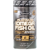Muscletech Platinum 100% Omega Fish Oil Essential (серия) рыбий жир с омега-3 жирными кислотами 100 мягких желейных капсул