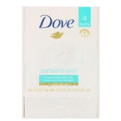 Dove Sensitive Skin Beauty Bar Fragrance Free 4 Bars 4 oz (113 g) Each