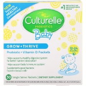 Culturelle Probiotics Baby Grow + Thrive Probiotics + Vitamin D Packets 12-24 Months 30 Single Serve Packets