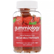 Gummiology Adult Mega Multivitamins Gummies Natural Raspberry Flavor 100 Vegetarian Gummies