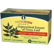 Organix South TheraNeem Organix Supercritical Extract of Neem Leaf Immunity and Skin Support 30 Softgel Capsules