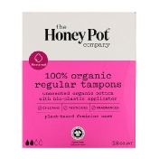 The Honeypot Company 100% Organic Regular Tampons 18 Count