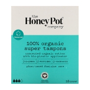 The Honeypot Company 100% Organic Super Tampons 18 Count