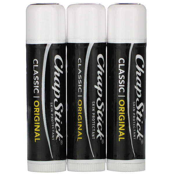 Chapstick Lip Care Skin Protectant Classic Collection 3 Sticks 0.15 oz (4 g) Each