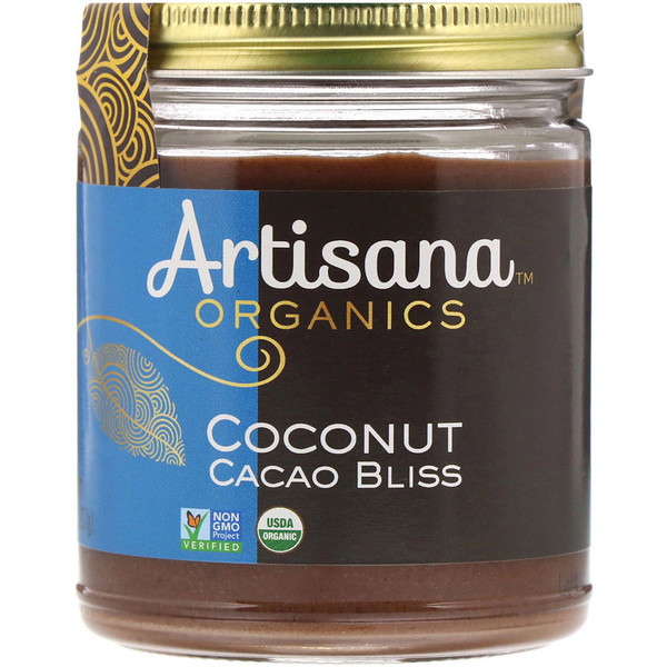 Artisana Organics сырое кокосовое какао-блаженство ореховое масло 227 г (8 унций)