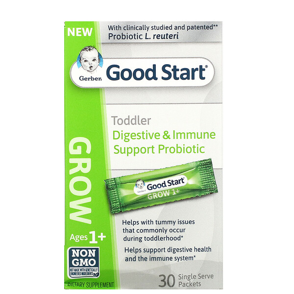 Gerber Good Start Grow Toddler Digestive & Immune Support Probiotic Ages 1+ 30 Single Serve Packets