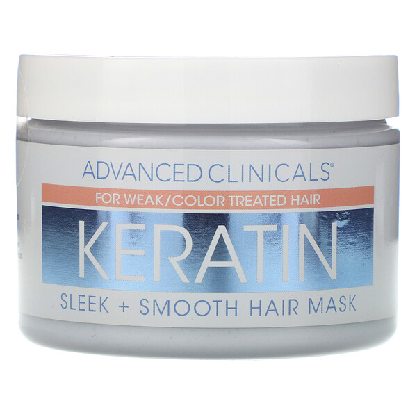 Advanced Clinicals Keratin Sleek + Smooth Hair Mask 12 oz (340 g)