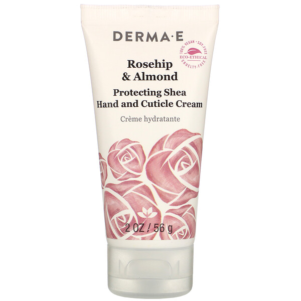 Derma E Protective Shea Hand and Cuticle Cream Rosehip & Almond 2 oz (56 g)