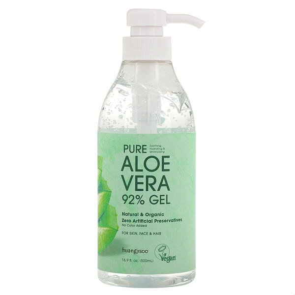 Huangjisoo Pure Aloe Vera 92% Gel 16.9 fl oz (500 ml)