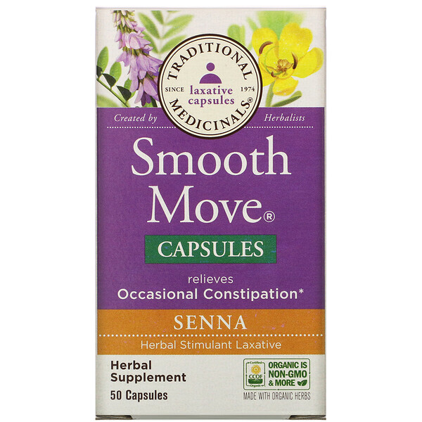 Traditional Medicinals Smooth Move Capsules Senna 50 Capsules. Цена .