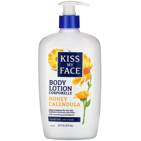 Kiss My Face Body Lotion Honey Calendula 16 fl oz (473 ml)