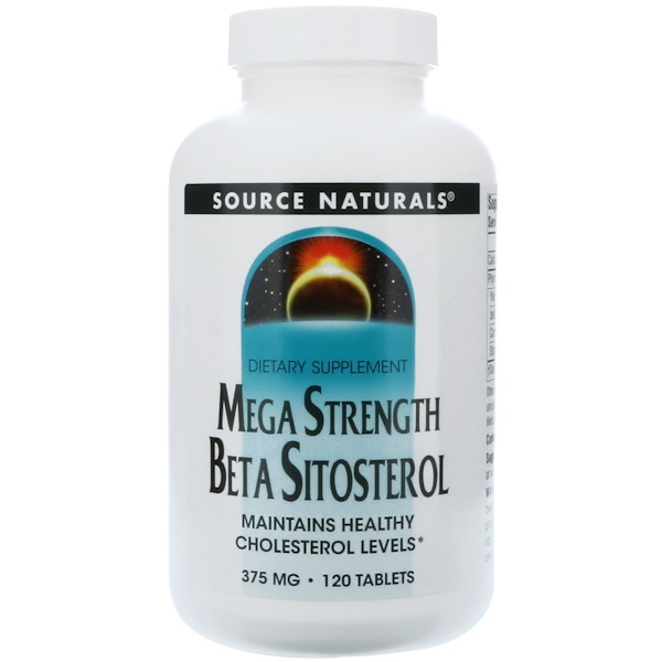 Source Naturals Бета-ситостерол Mega Strength 375 мг 120 таблеток