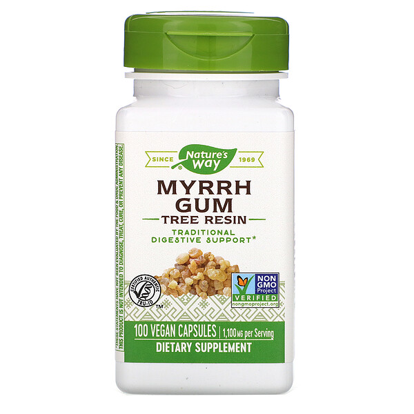 Nature&#x27;s Way Myrrh Gum Tree Resin 1 100 mg 100 Vegan Capsules