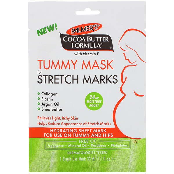 Palmer&#x27;s Cocoa Butter Formula Tummy Mask for Stretch Marks 1 Single Use Mask 1.1 fl oz (33 ml)