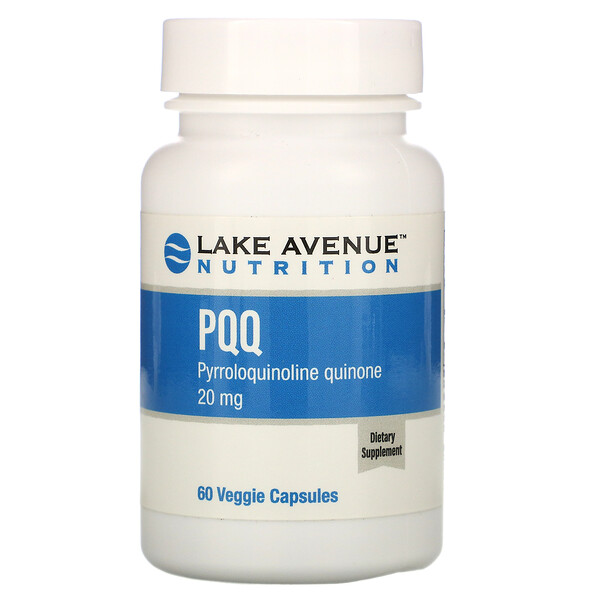 Lake Avenue Nutrition PQQ (пирролохинолинхинон) 20 мг 60 растительных капсул