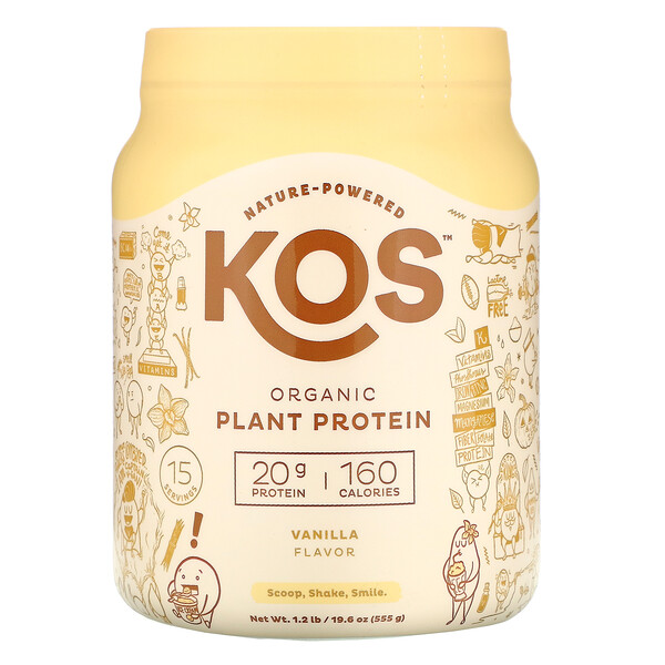 KOS Organic Plant Protein Vanilla 1.2 lb (555 g)