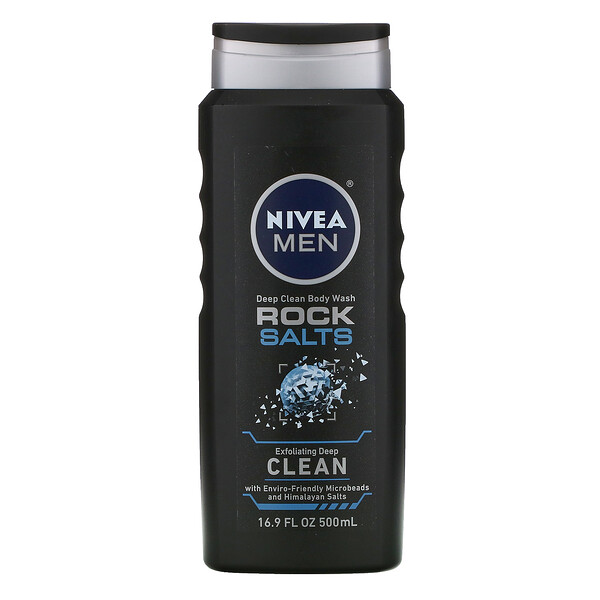 Nivea Men Deep Clean Body Wash Rock Salts 16.9 fl oz (500 ml)