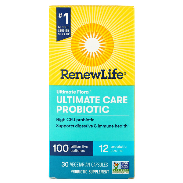 Renew Life Ultimate Flora Ultimate Care Probiotic 30 Vegetarian Capsules