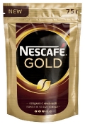 Nescafe Кофе Нескафе Голд (Nescafe Gold) растворимый с добавлением молотого 75 г