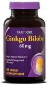 Natrol Ginkgo Biloba Caps 60 мг 200 капсул