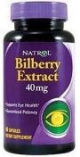Natrol Bilberry Extract 40 мг 60 капсул