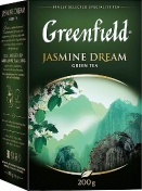 Greenfield Jasmine Dream зеленый ароматизированный листовой чай Гринфилд 200 г
