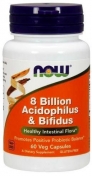 Now 8 Billion Acidophilus & Bifidus 60 капсул