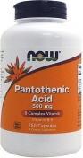 Now Pantothenic Acid 500 мг 250 капсул