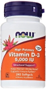 Now Vitamin D-3 5000 Me 240 гелевых капсул