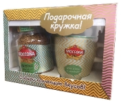 Moccona Кофе Моккона (Moccona) подарочный набор: Кофе с ароматом лесного ореха + кружка 95 г + кружка