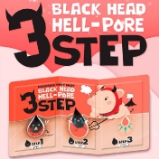 Elizavecca Black Head Solution 3 Step Nose Strip 6 г Набор для очищения кожи носа от черных точек