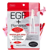 Japan Gals Egf + Placenta Facial Essence Mask Маска с плацентой и Egf фактором, 7 шт