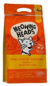 Barking (Meowing) Heads Мяуинг Хедс "Куриное наслаждение" (Paw Lickin’ Chicken) 1,5 кг Сухой корм для взрослых кошек с курицей, рыбой и яйцом