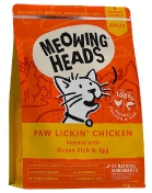 Barking (Meowing) Heads Мяуинг Хедс "Куриное наслаждение" (Paw Lickin’ Chicken) 4 кг Сухой корм для взрослых кошек с курицей, рыбой и яйцом