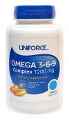 Uniforce Omega 3-6-9 Complex 1200 мг 120 гелевых капсул