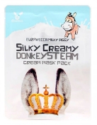 Elizavecca Silky Creamy Donkey Steam Cream Mask Pack 25 мл Тканевая маска с паровым кремом из молока ослиц