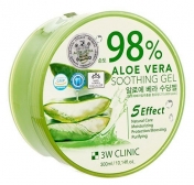 3W Clinic Aloe Vera Soothing Gel 300 мл Универсальный гель со 98% содержанием экстракта алоэ вера