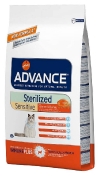 Advance Sterilized Sensitive Salmon & Barley 1,5 кг Сухой корм для стерилизованных кошек с лососем