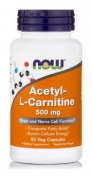Now Acetyl L-Carnitine 500 мг 50 капсул