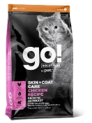 Go! Skin + Coat Chicken Recipe for Cats 32/20 3,63 кг Сухой корм для котят и кошек с цельной курицей, фруктами и овощами