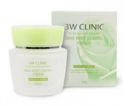 3W Clinic Snail Moist Control Cream 50 г Восстанавливающий крем для лица с улиточным муцином