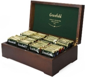 Greenfield Чай Гринфилд подарочный набор в деревянной шкатулке 177 г 8 видов чая, 96 пакетиков