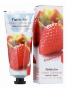 FarmStay Visible Difference Hand Cream Strawberry 100 г Увлажняющий крем для рук с экстрактом клубники